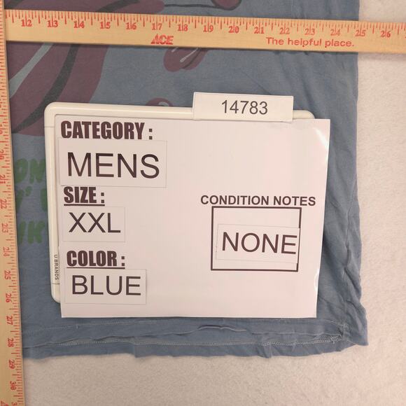 The Rolling Stones Band Crew Neck Short Sleeve T Shirt Mens Size 2XL Blue - Picture 8 of 9